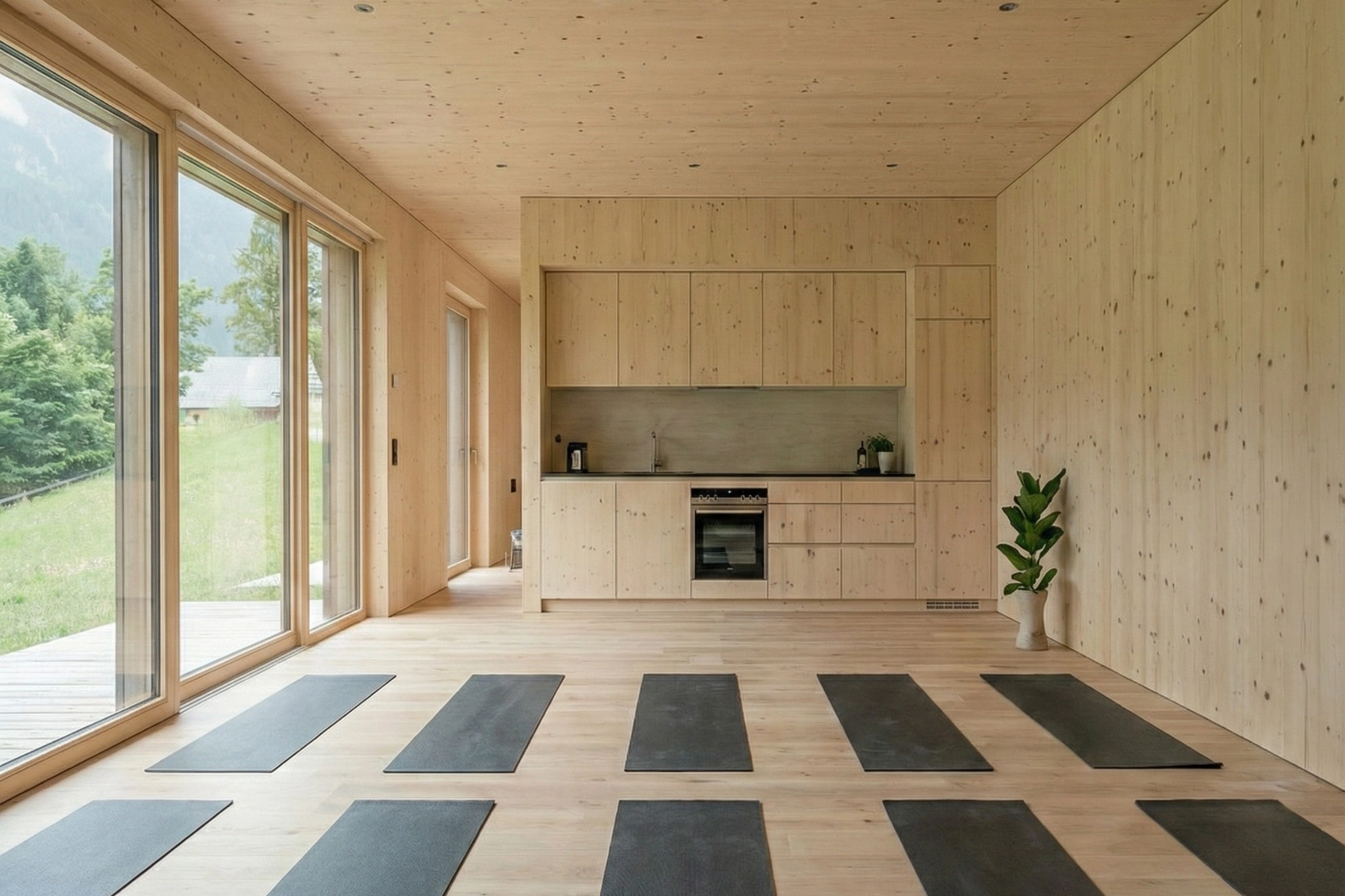 Beispielbild des Gemeinschaftsraums im Gesäuse HideOut